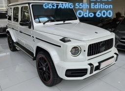 2023 Mercedes-Benz G63 AMG 4.0 Edition 55 SUV White on Red Limited Edition 55th Mercy G 63 Putih full