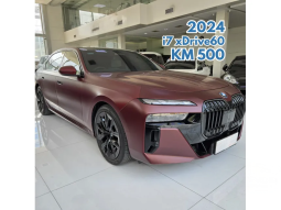 2024 BMW i7 0.0 xDrive60 Gran Lusso Sedan Red on Grey Electric ATPM Full Option xDrive EV Listrik Merah full