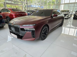 2024 BMW i7 0.0 xDrive60 Gran Lusso Sedan Red on Grey Electric ATPM Full Option xDrive EV Listrik Merah full